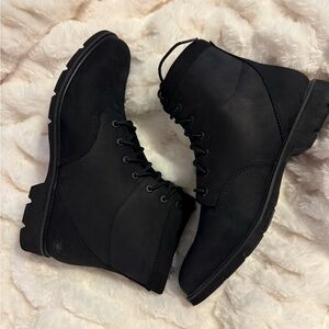 Timberland Black Lace-Up Boots